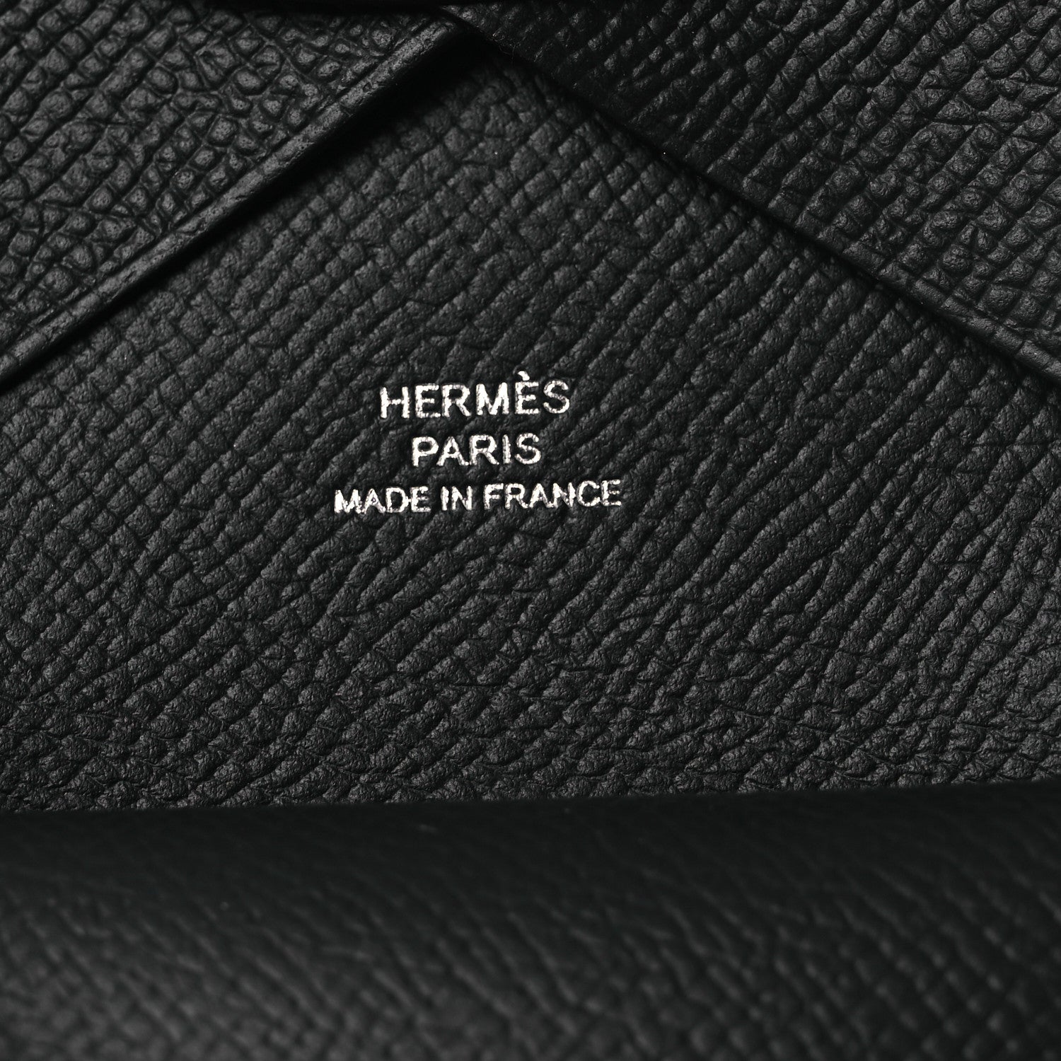 Hermes Epsom Calvi Duo Card Case Black 6 of 8
