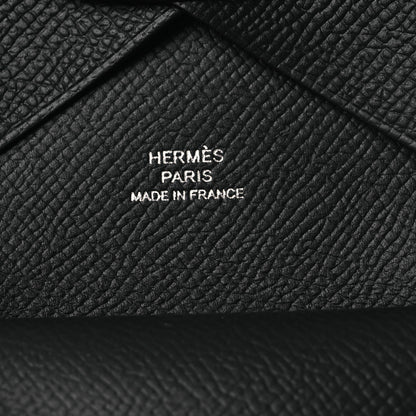 Hermes Epsom Calvi Duo Card Case Black 6 of 8