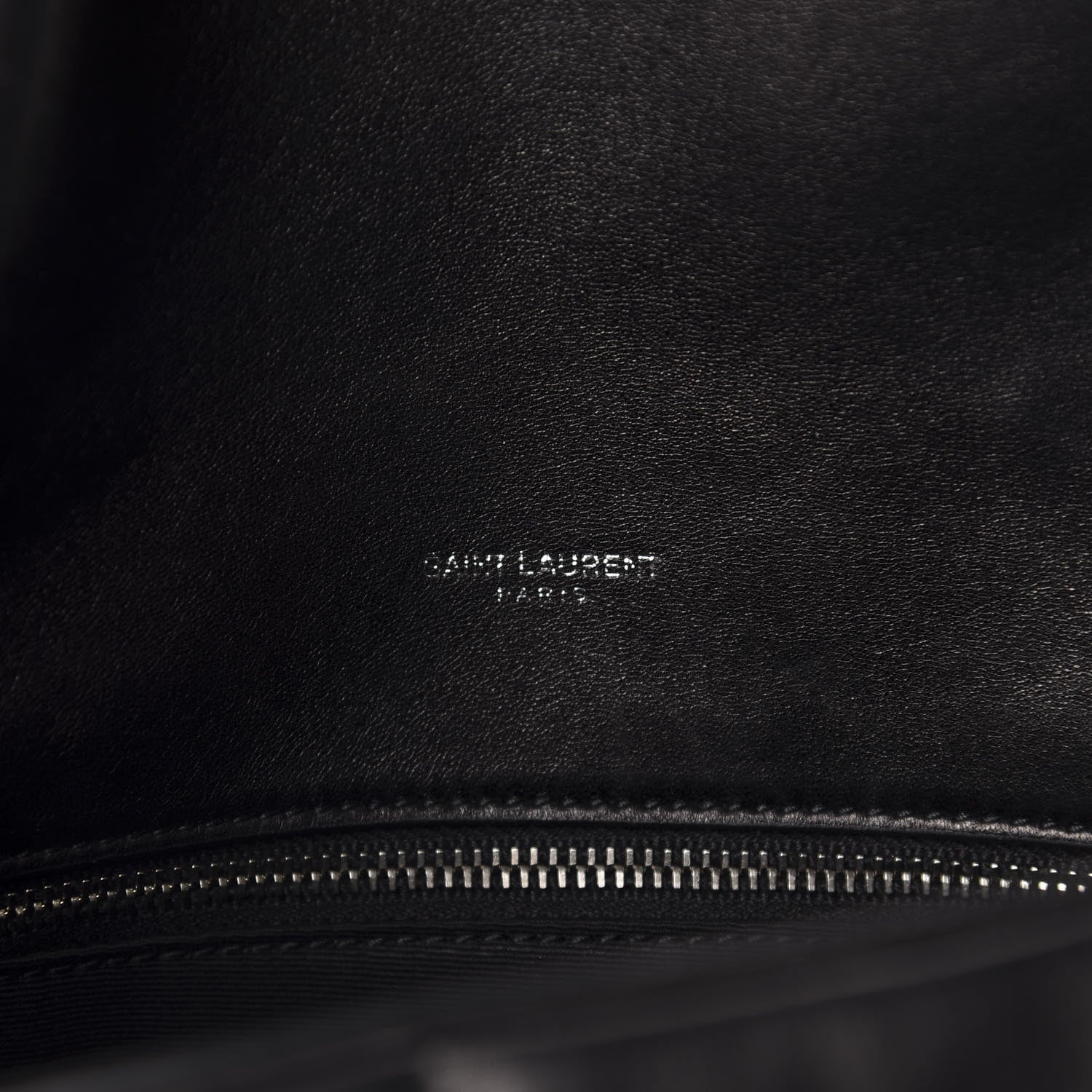 Saint Laurent Lambskin Quilted Medium Loulou Puffer Monogram Chain Satchel Black 9 of 11