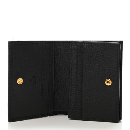 Gucci Pebbled Calfskin GG Marmont Card Case Black 4 of 4