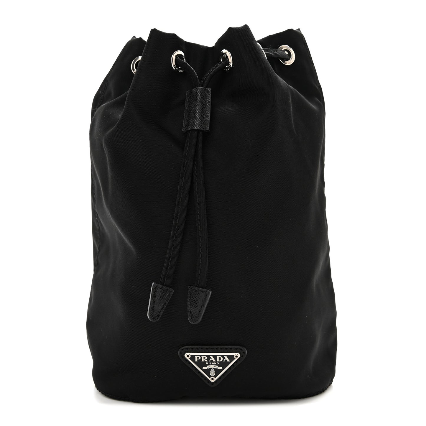 Nylon Vela Drawstring Pouch Black