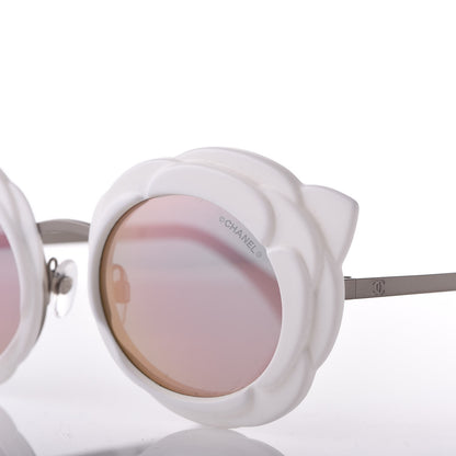 Chanel Round Camellia Sunglasses 71198 White 7 of 10