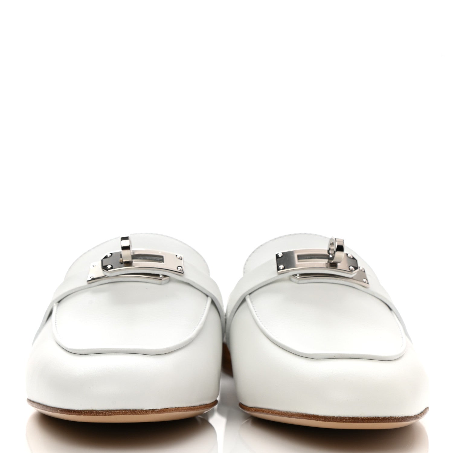 Hermes Calfskin Oz Mules 35.5 White 2 of 7