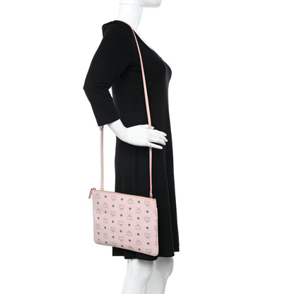 MCM Visetos Medium Crossbody Pouch Soft Pink 2 of 9