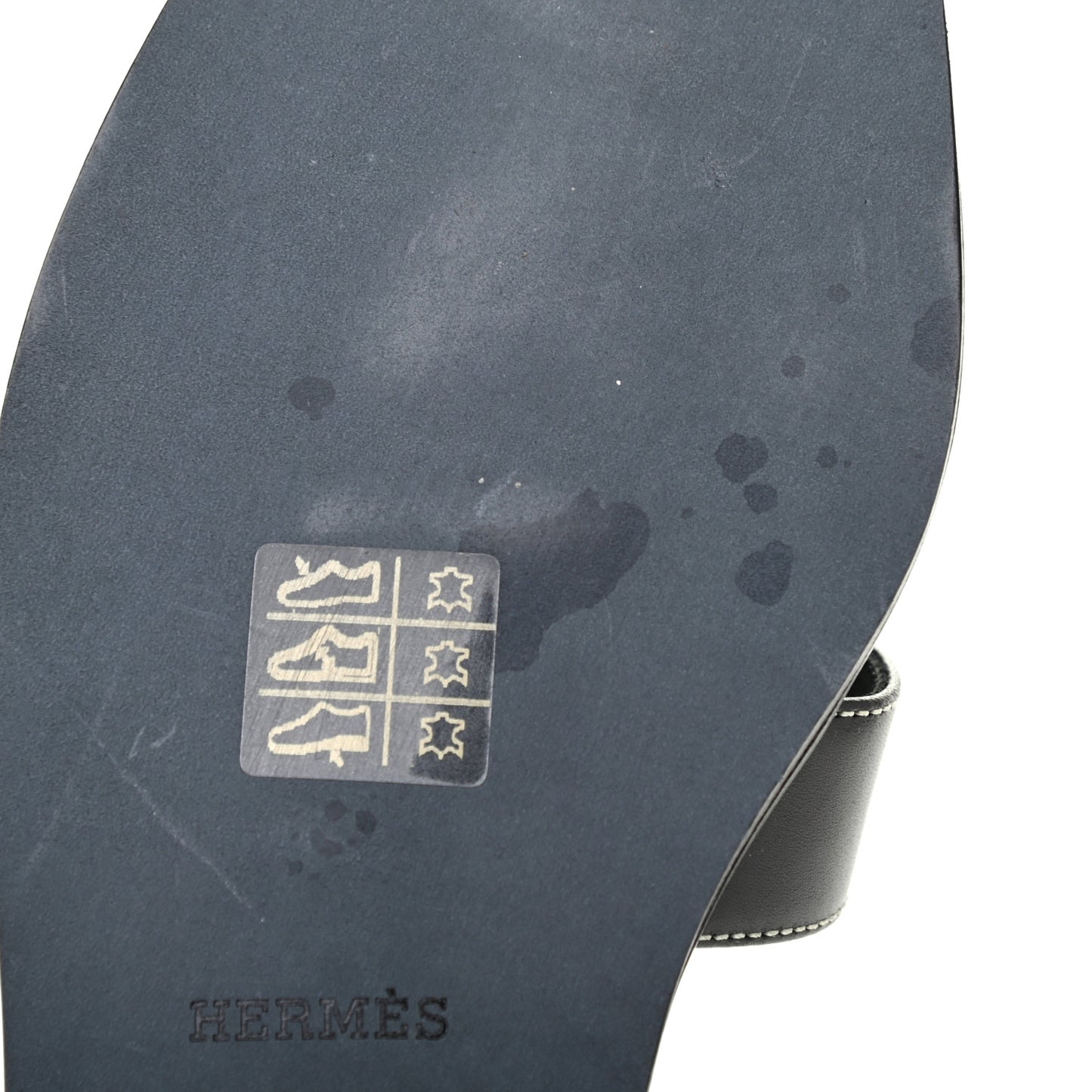 Box Calfskin Oran Sandals 40.5 Black