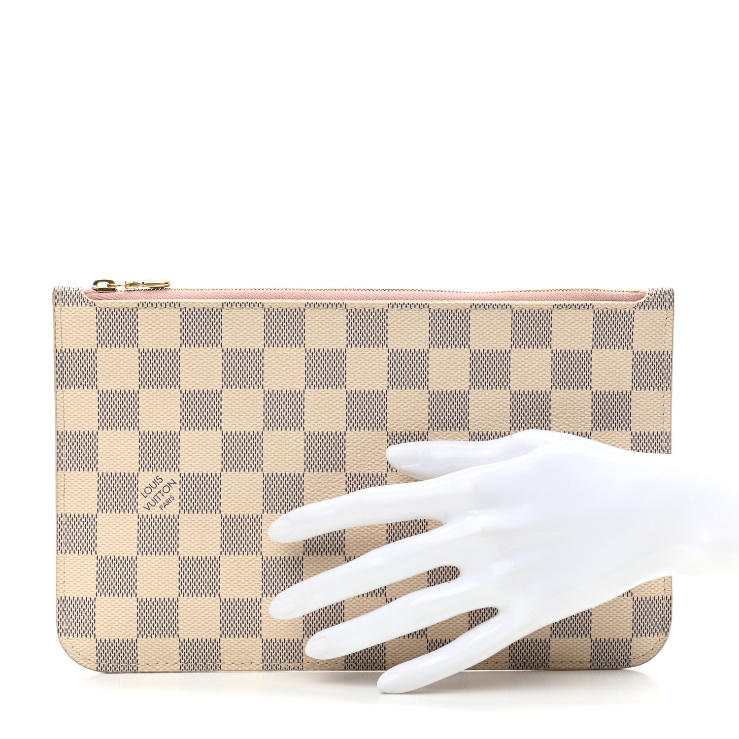Louis Vuitton Damier Azur Neverfull MM GM Pochette Rose Ballerine 2 of 9