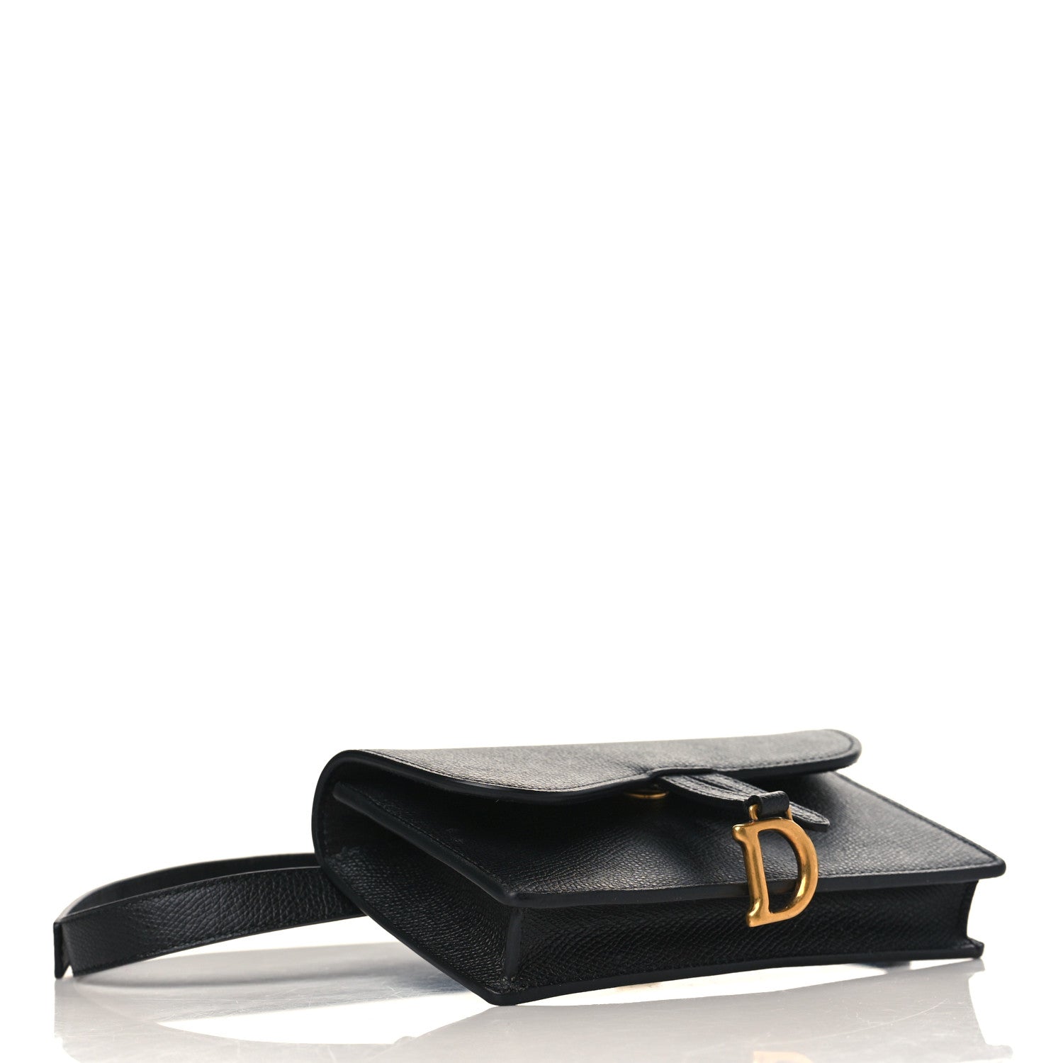 Christian Dior Grained Calfskin Saddle Belt Bag Black 4 of 9