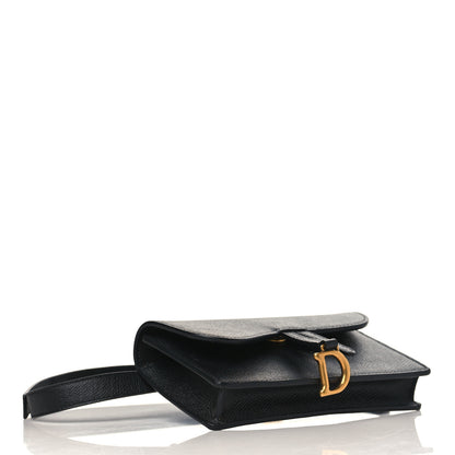 Christian Dior Grained Calfskin Saddle Belt Bag Black 4 of 9