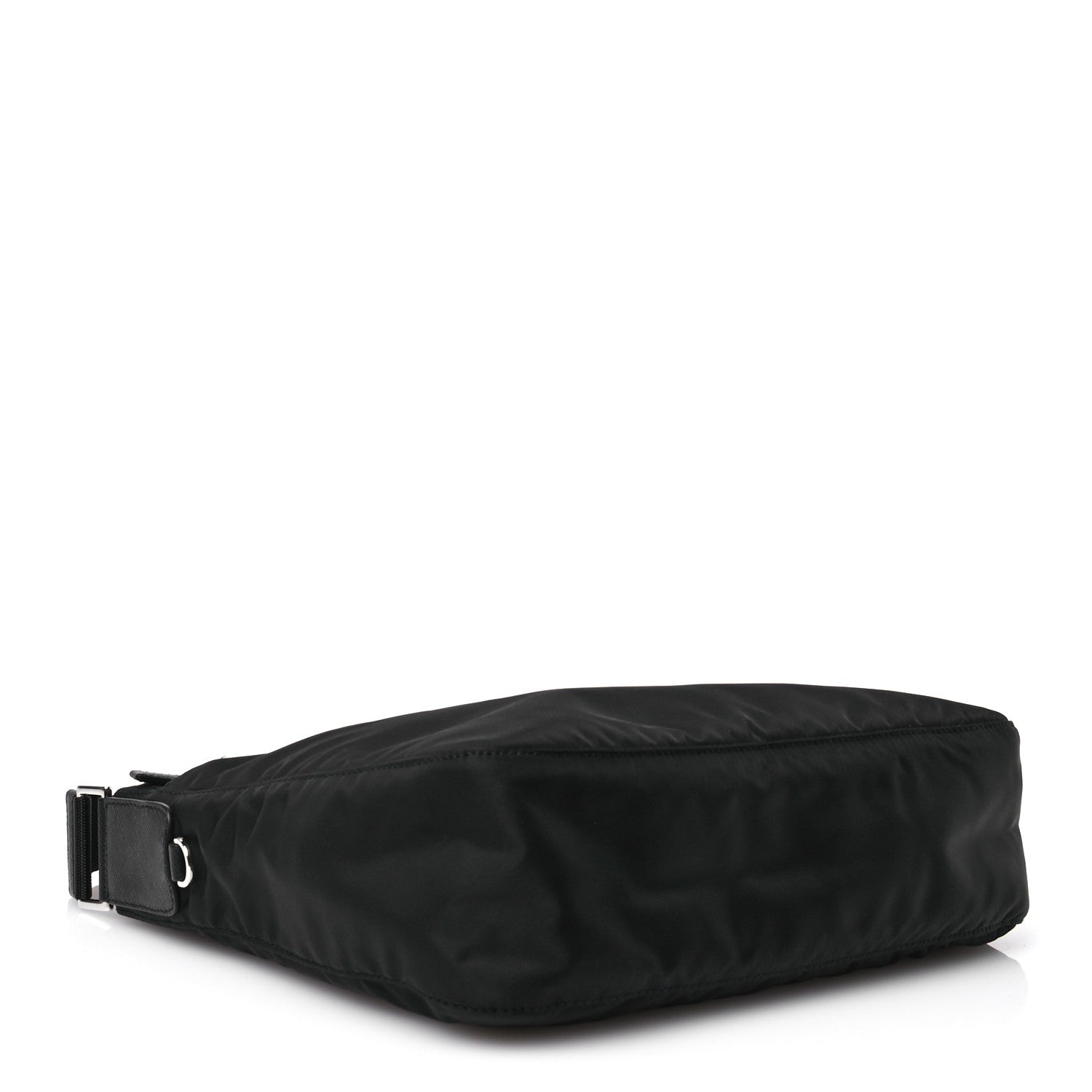 Prada Re-Nylon Vela Saffiano Pocket Double Zip Messenger Bag Black 4 of 10