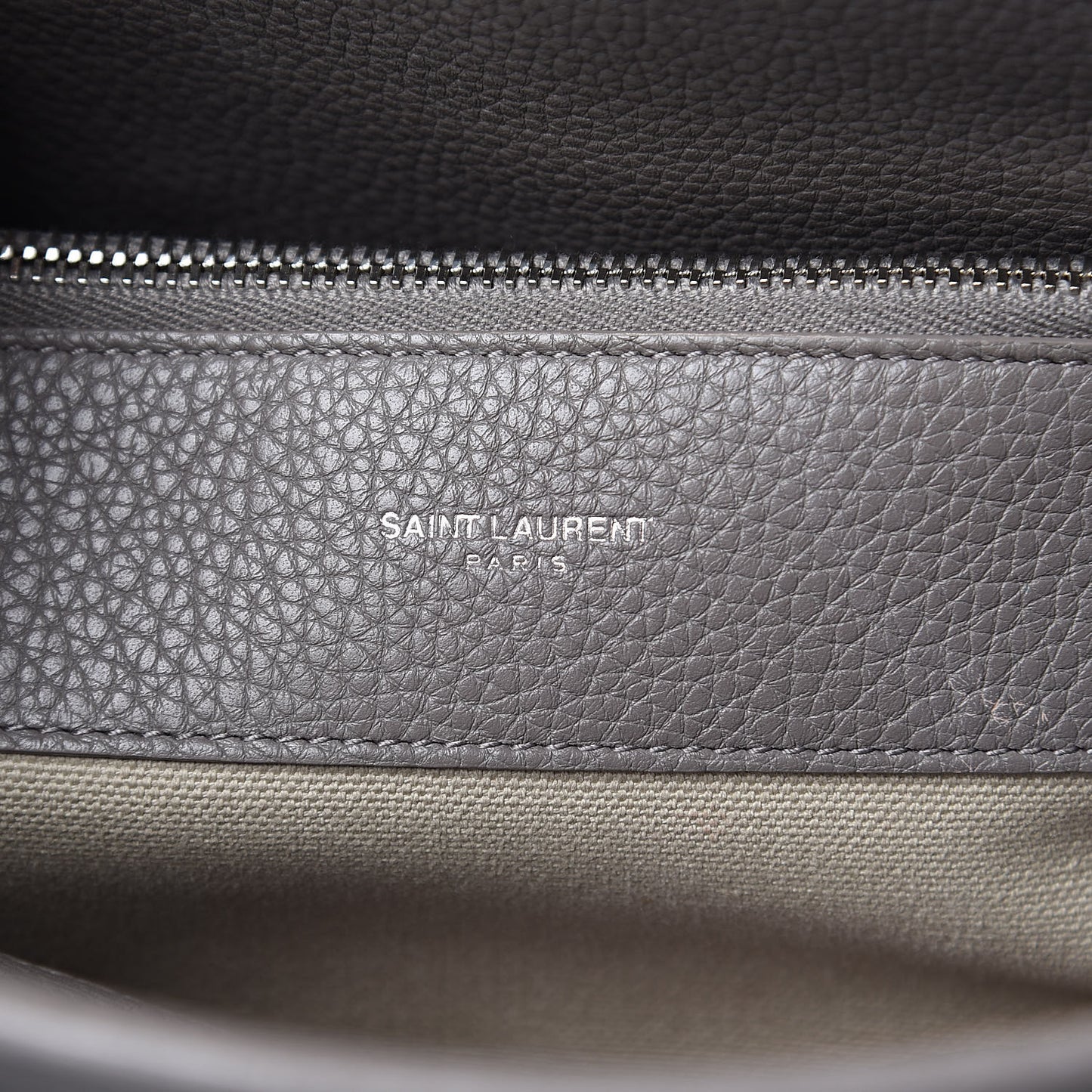 Grained Calfskin Small Supple Sac De Jour Mouse Grey