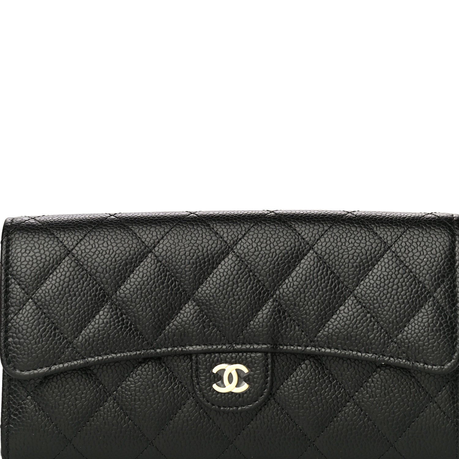 Chanel Caviar Quilted Large Gusset Flap Wallet Black 9 of 11