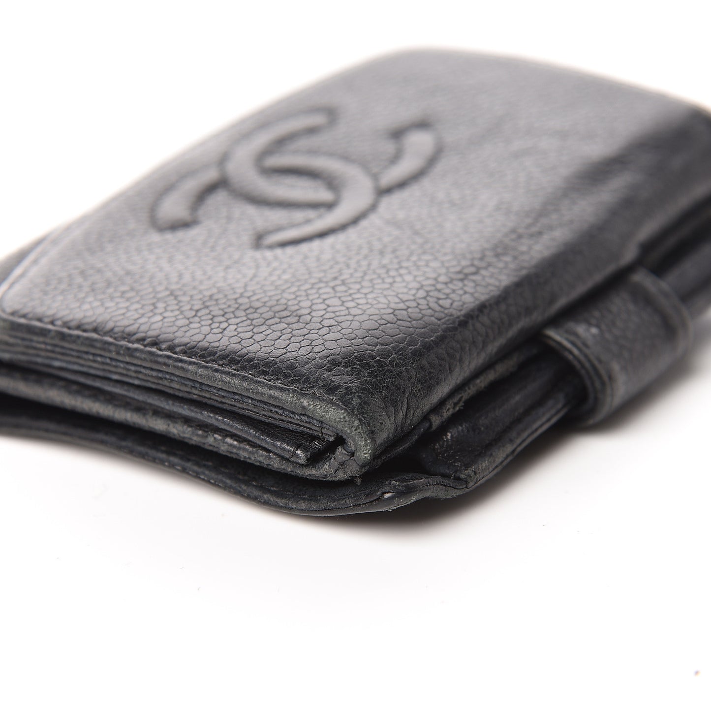 Caviar Timeless CC Compact French Wallet Black