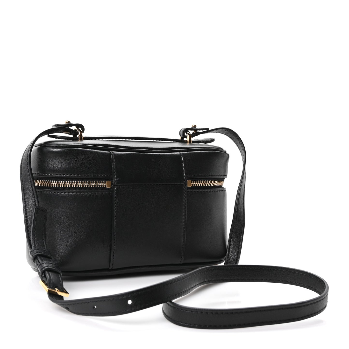 Lambskin Tag Vanity Bag Black