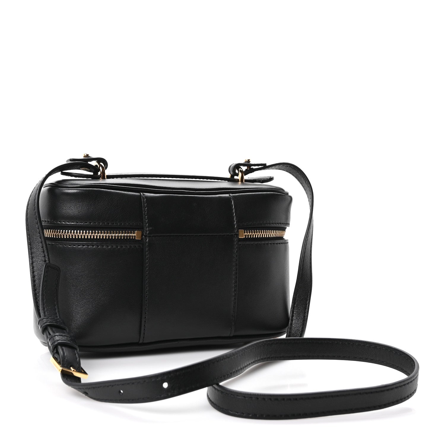 Versace Lambskin Tag Vanity Bag Black 3 of 10