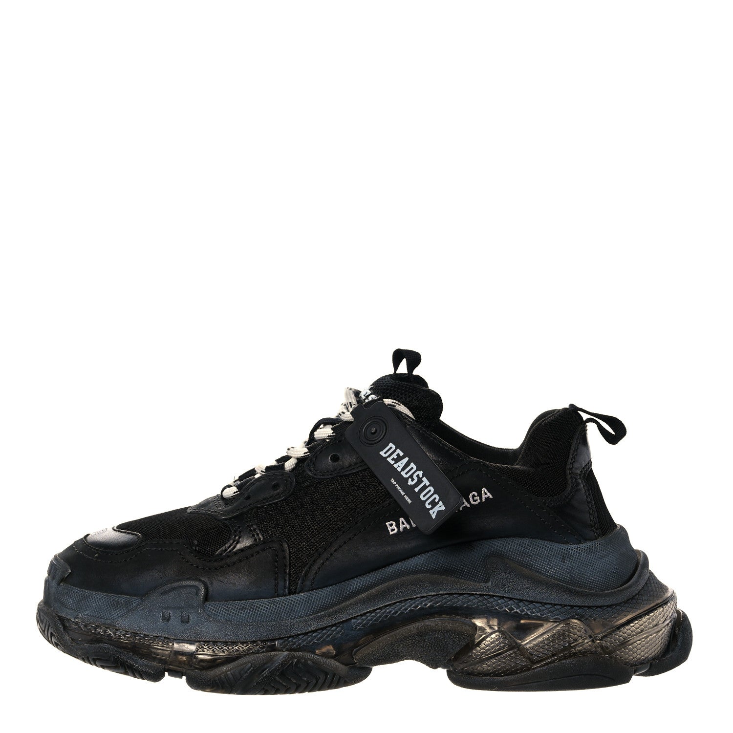 Balenciaga Mesh Nubuck Mens Triple S Sneakers 40 Black 1 of 7