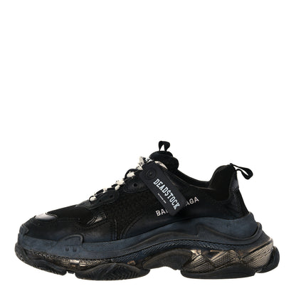 Balenciaga Mesh Nubuck Mens Triple S Sneakers 40 Black 1 of 7