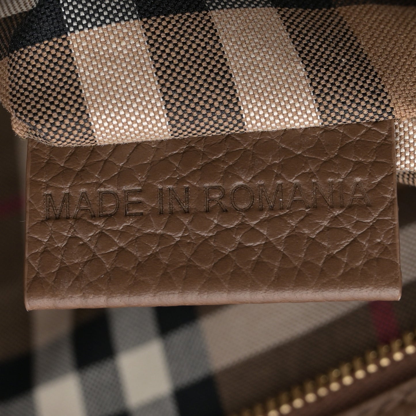 Grainy Calfskin Medium London Tote Bag Earth