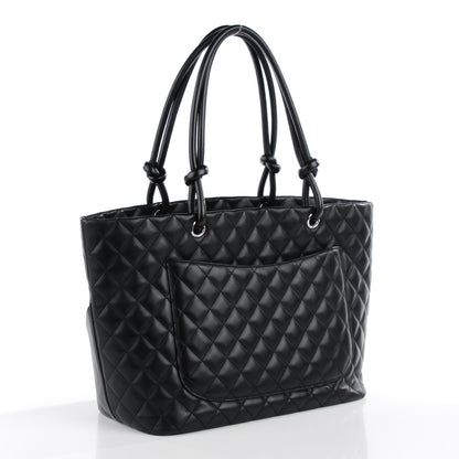 Chanel Calfskin Quilted Large Cambon Tote Black 3 of 7