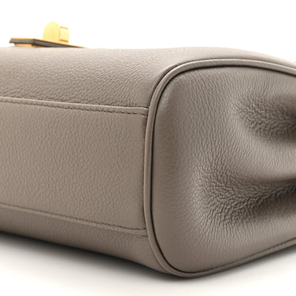Celine Grained Calfskin Teen Soft 16 Shoulder Bag Taupe 8 of 10