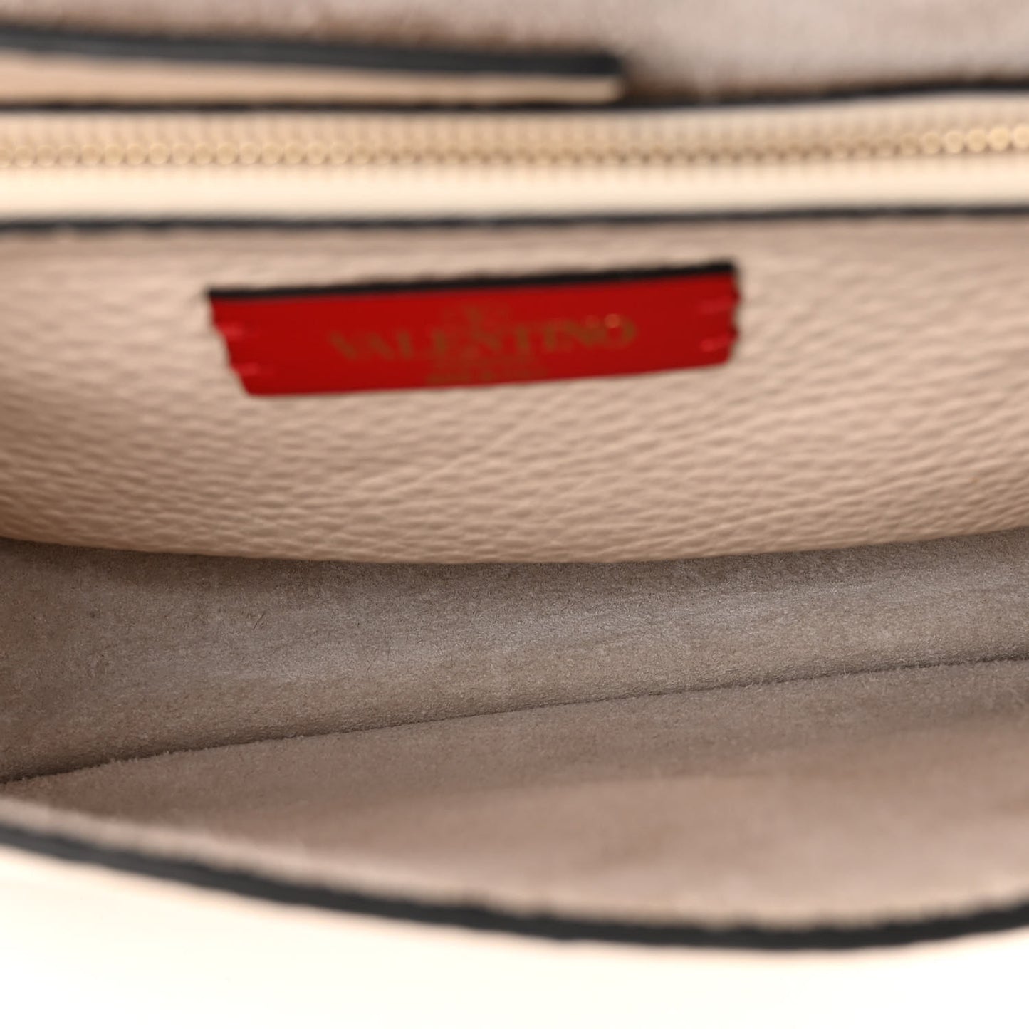Grained Calfskin Small Rockstud Flap Crossbody Bag Light Ivory