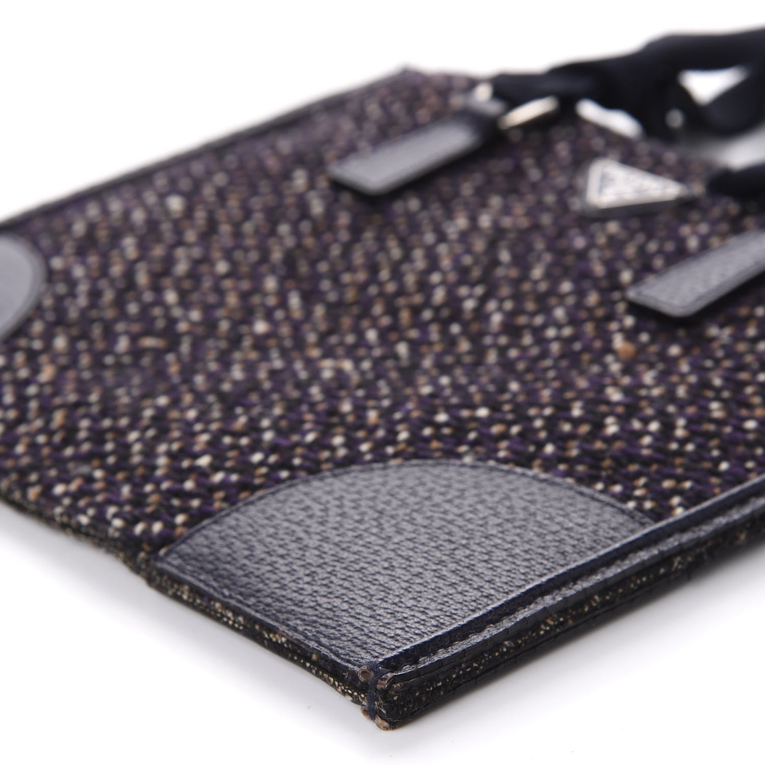 Prada Stuoia Tweed Cinghiale Grosgrain Tote 7 of 11