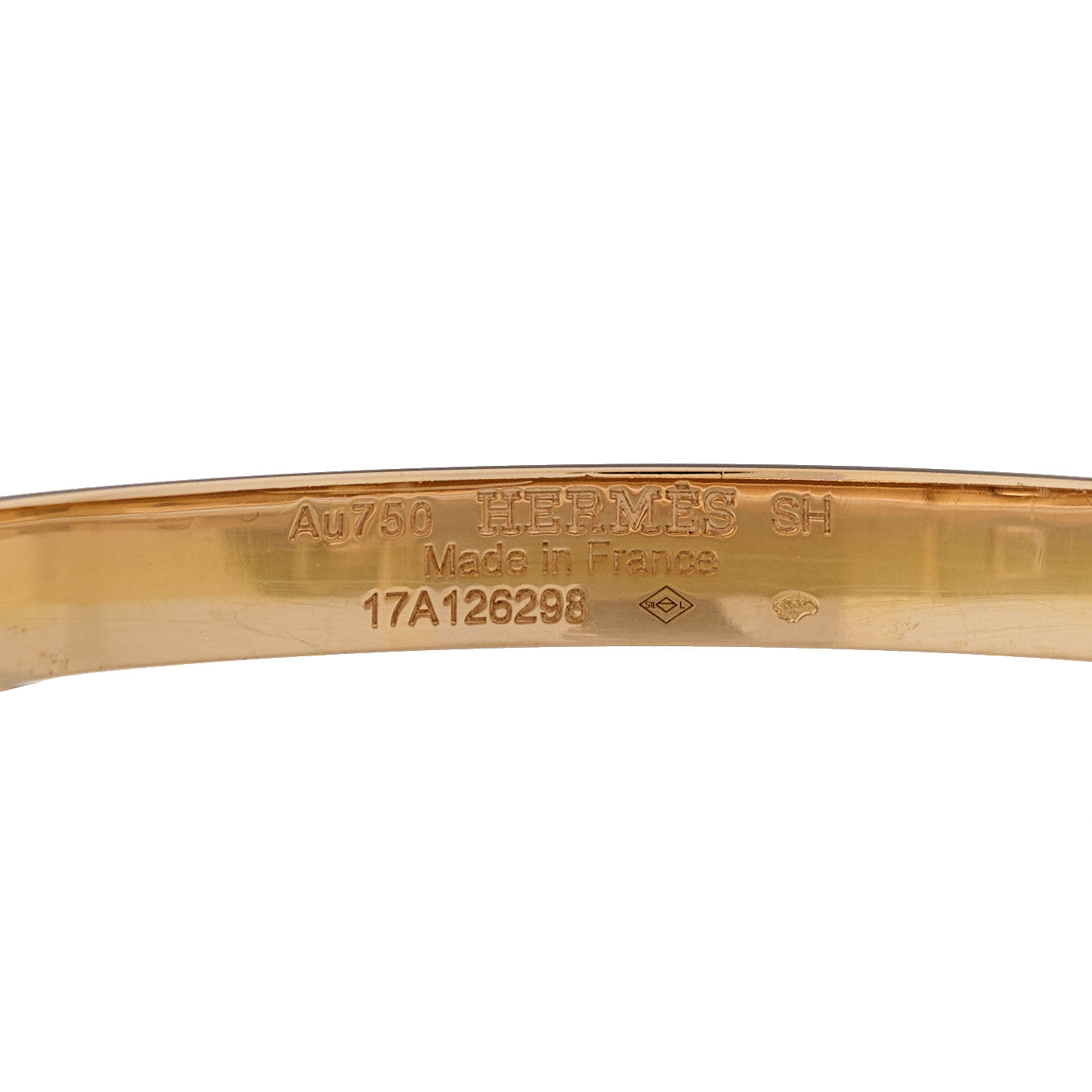 Hermes 18K Rose Gold PM Collier De Chien Bracelet SH 3 of 3
