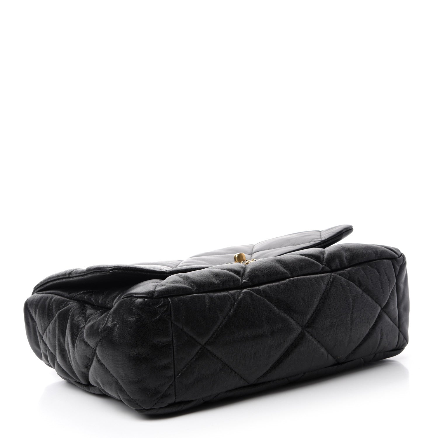 Chanel Goatskin Quilted Maxi 19 Flap Black 4 of 11
