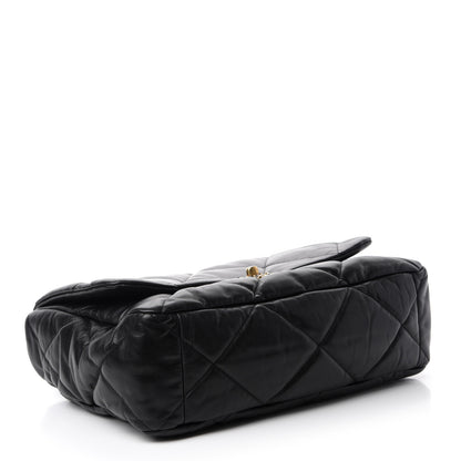 Chanel Goatskin Quilted Maxi 19 Flap Black 4 of 11