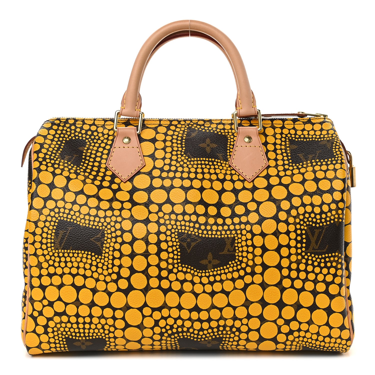Louis Vuitton Monogram Kusama Town Speedy 30 Yellow 1 of 8
