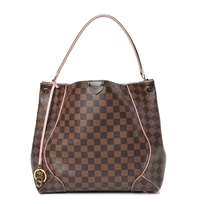Louis Vuitton Damier Ebene Caissa Hobo Rose Ballerine 1 of 18
