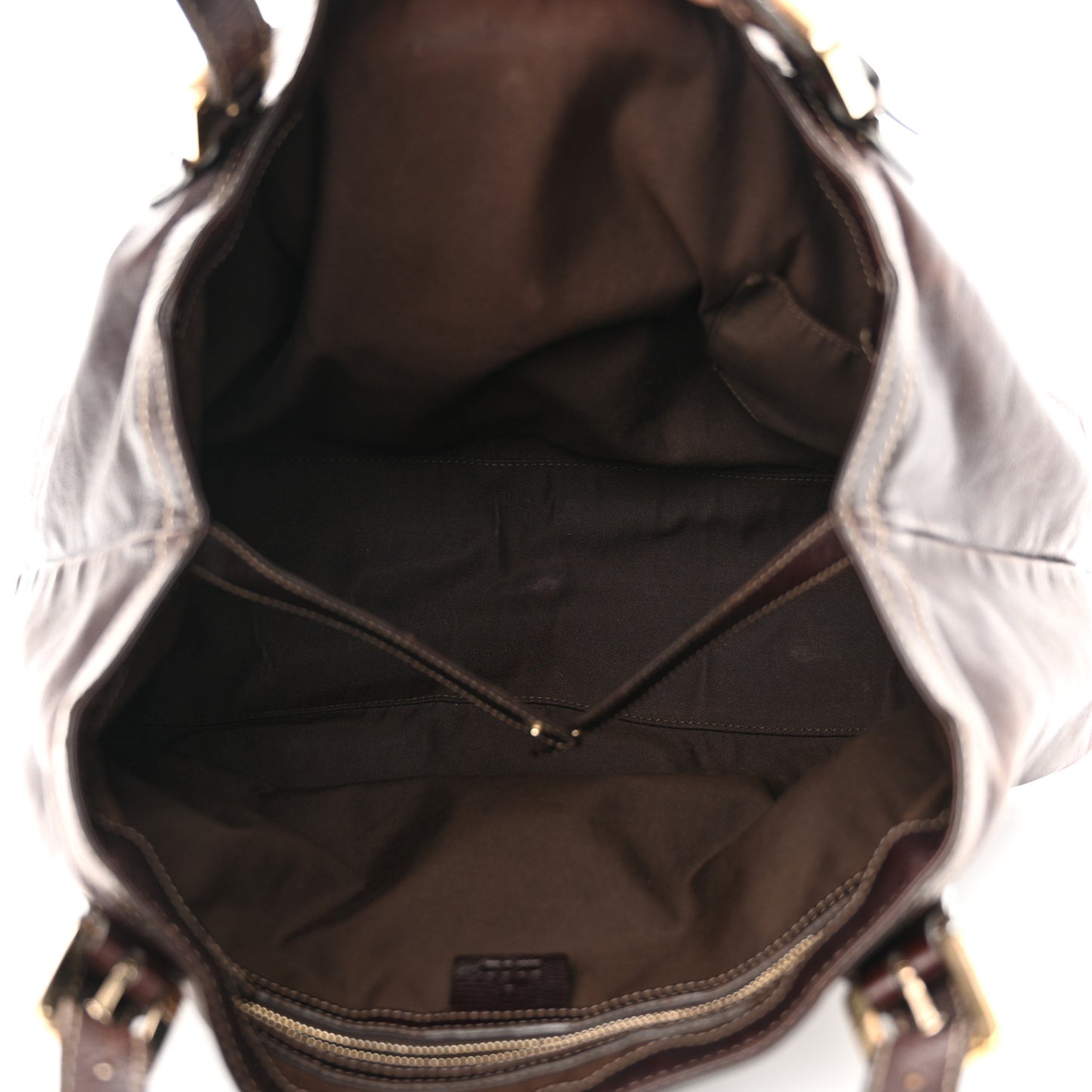 Calfskin Medium Britt Tote Dark Brown