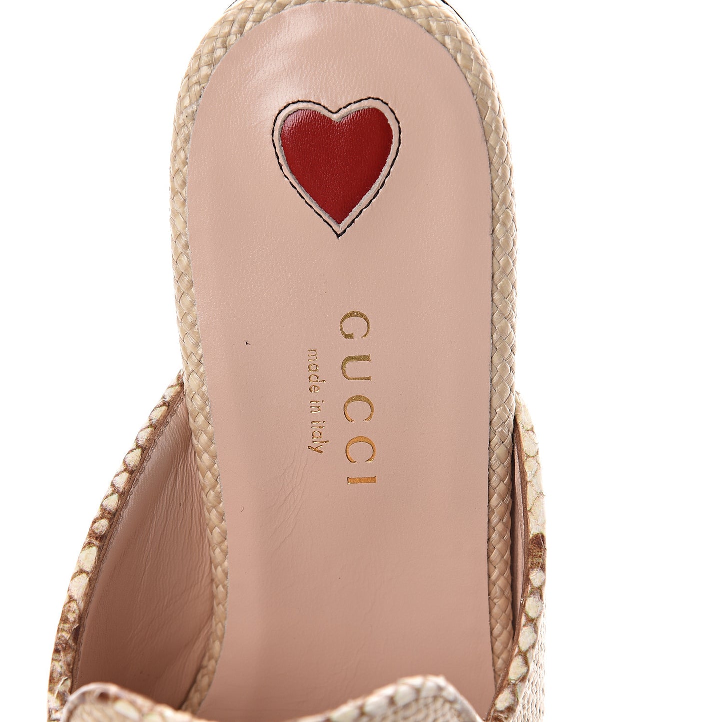 Straw Elaphe Womens Princetown Slippers 37 Natural Cream Brown