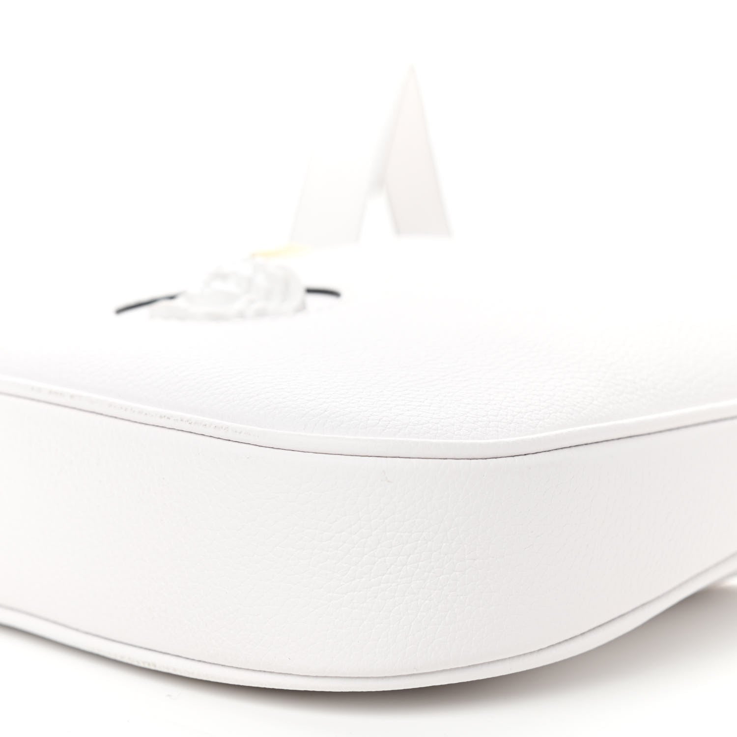 Versace Calfskin La Medusa Small Hobo Crossbody Optical White 9 of 10