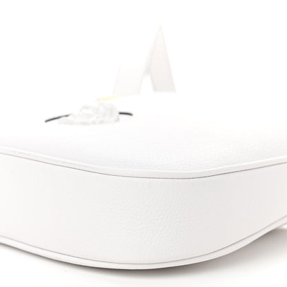 Versace Calfskin La Medusa Small Hobo Crossbody Optical White 9 of 10