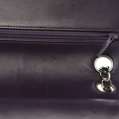 Chanel Patent Quilted Medium Double Flap Purple 11 of 14