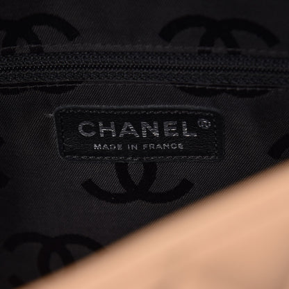 Chanel Calfskin Quilted Large Cambon Flap Beige Black 6 of 14