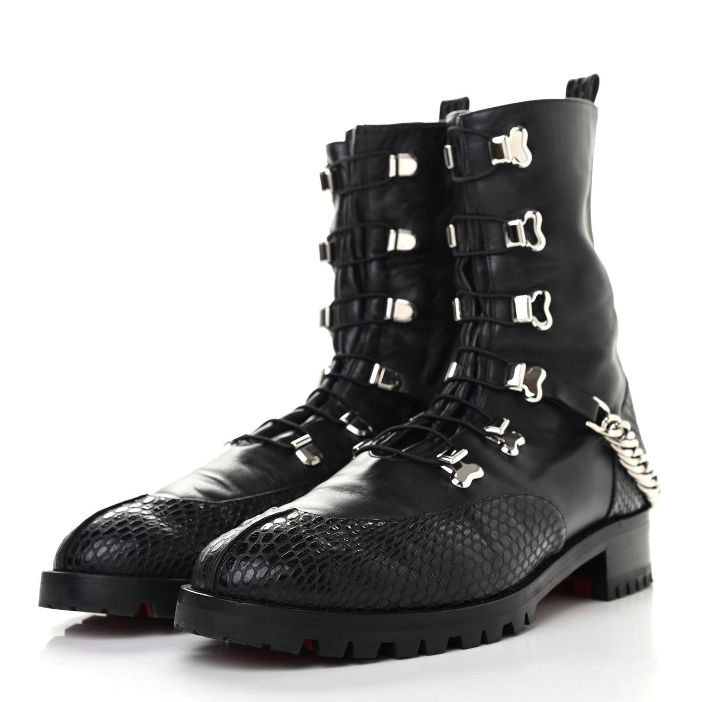 Calfskin Horse Guarda Flat Boot 40 Black