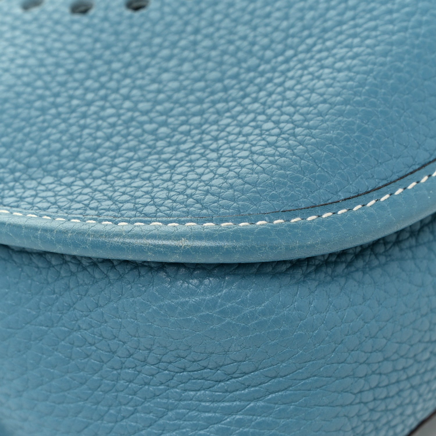 Hermes Taurillon Clemence Evelyne PM Blue Jean 11 of 21