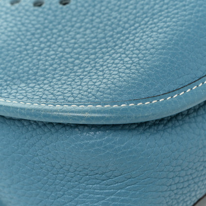 Hermes Taurillon Clemence Evelyne PM Blue Jean 11 of 21