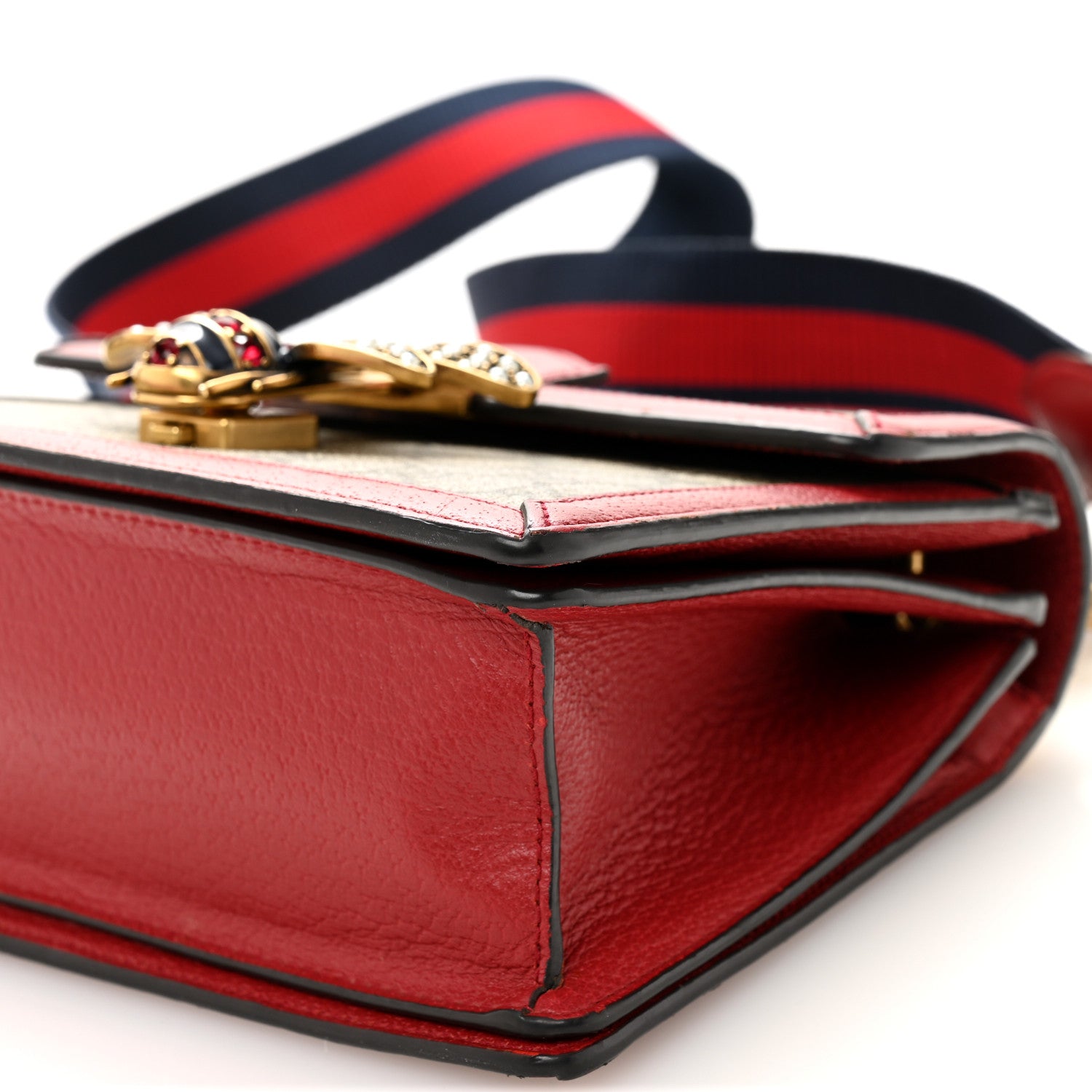 Gucci GG Supreme Monogram Small Queen Margaret Top Handle Bag Red 10 of 13