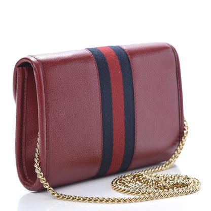 Gucci Textured Calfskin Web Mini Rajah Slim Flap Shoulder Bag Romantic Cherry 4 of 12