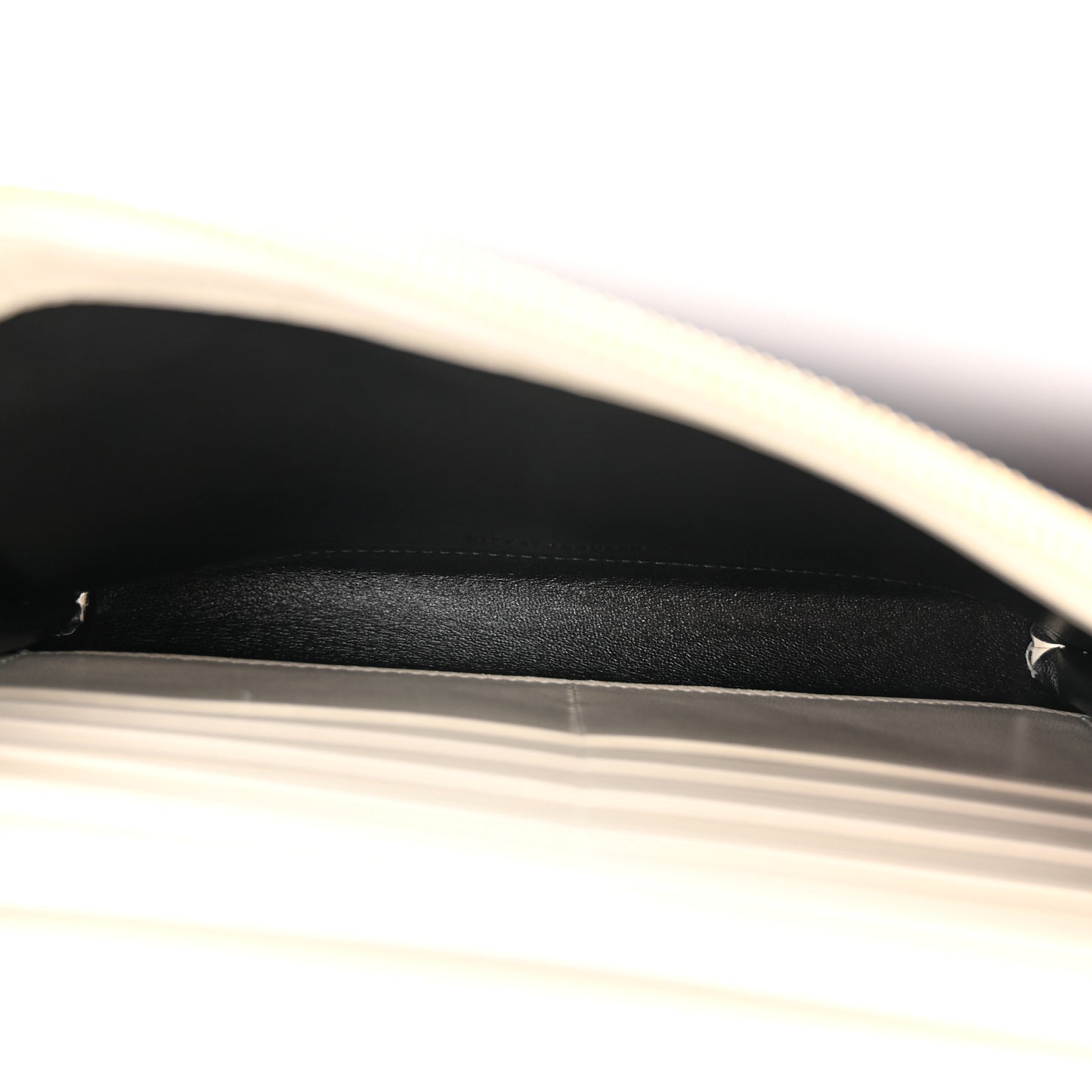 Smooth Calfskin Tri-Metal Cassandre Wallet On Chain WOC Crema Soft