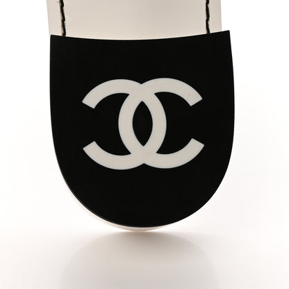 Chanel Calfskin CC Mules 38.5 Turquoise White 7 of 12