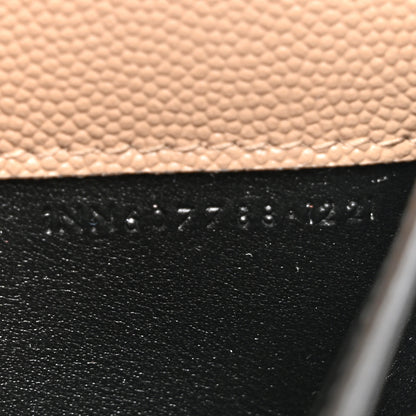 Saint Laurent Grain De Poudre Monogram Uptown Chain Wallet Dark Beige 8 of 15
