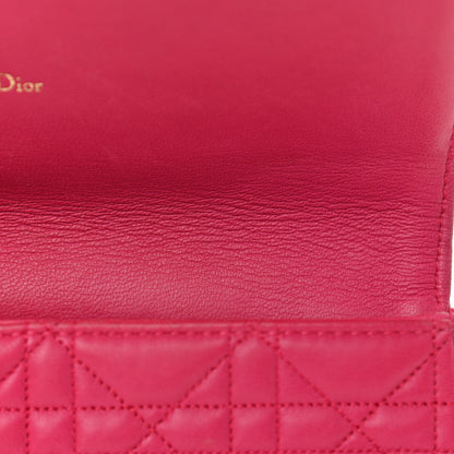 Christian Dior Lambskin Cannage Miss Dior Promenade Pouch Fuchsia 11 of 16
