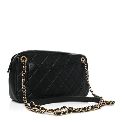 Chanel Lambskin Quilted All About Chains Camera Bag Black 3 of 10