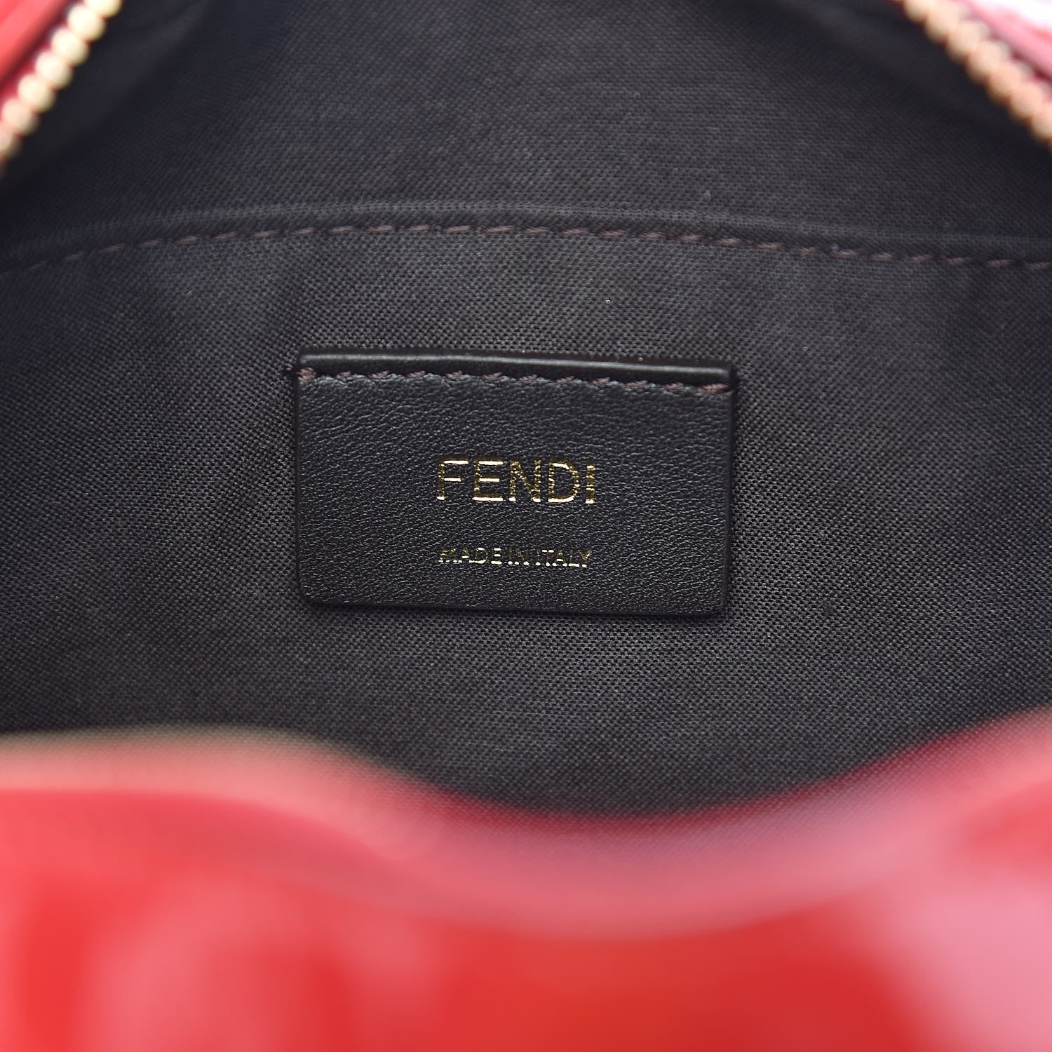 Fendi Vitello Vernice Mou Karligraphy Embossed Camera Case Rosso Cardinale 6 of 12