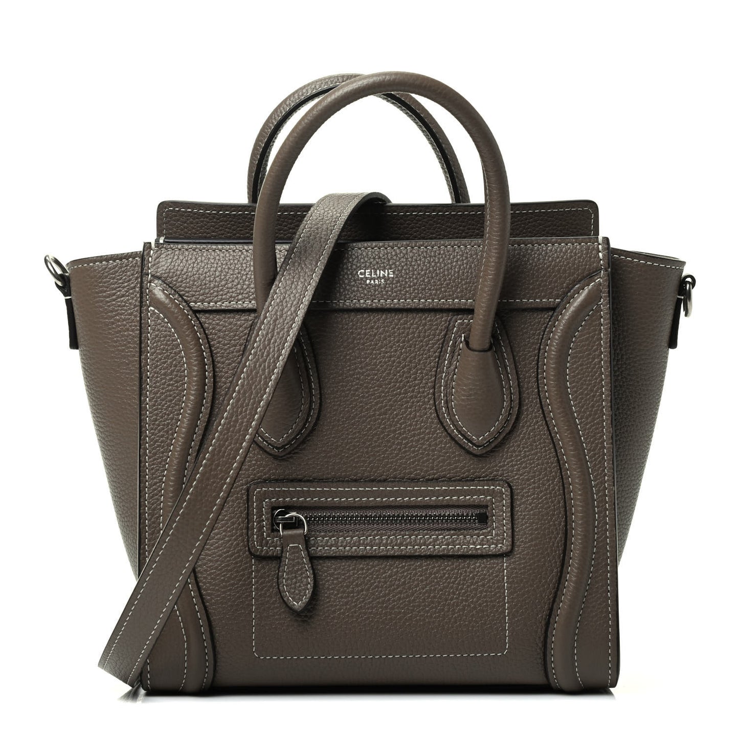 Drummed Calfskin Nano Luggage Souris