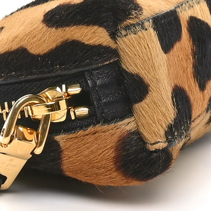Prada Calf Hair Leopard Print Coin Purse Miele 8 of 9