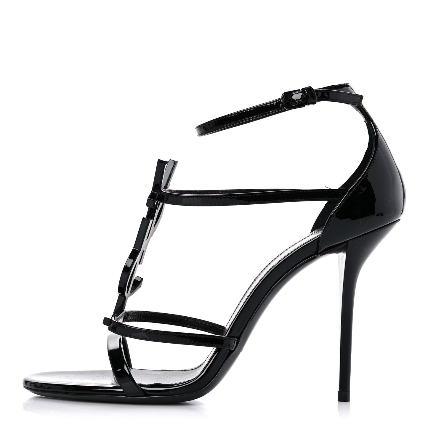 Patent Cassandra 100 Ankle Strap Sandals 38.5 Black